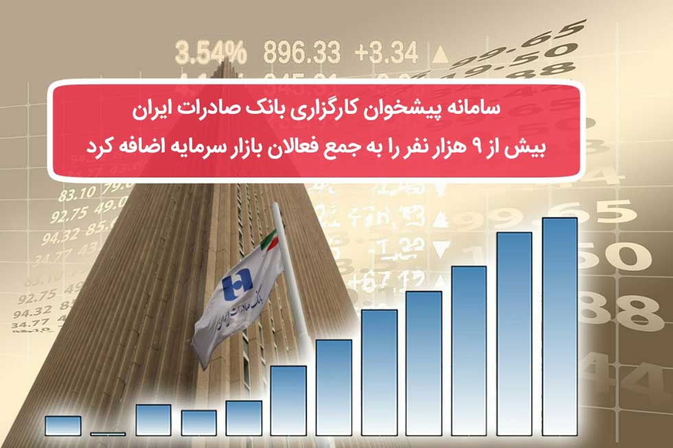 افزایش ۹ هزار نفری فعالان بازار سرمایه توسط پیشخوان کارگزاری بانک صادرات ایران
