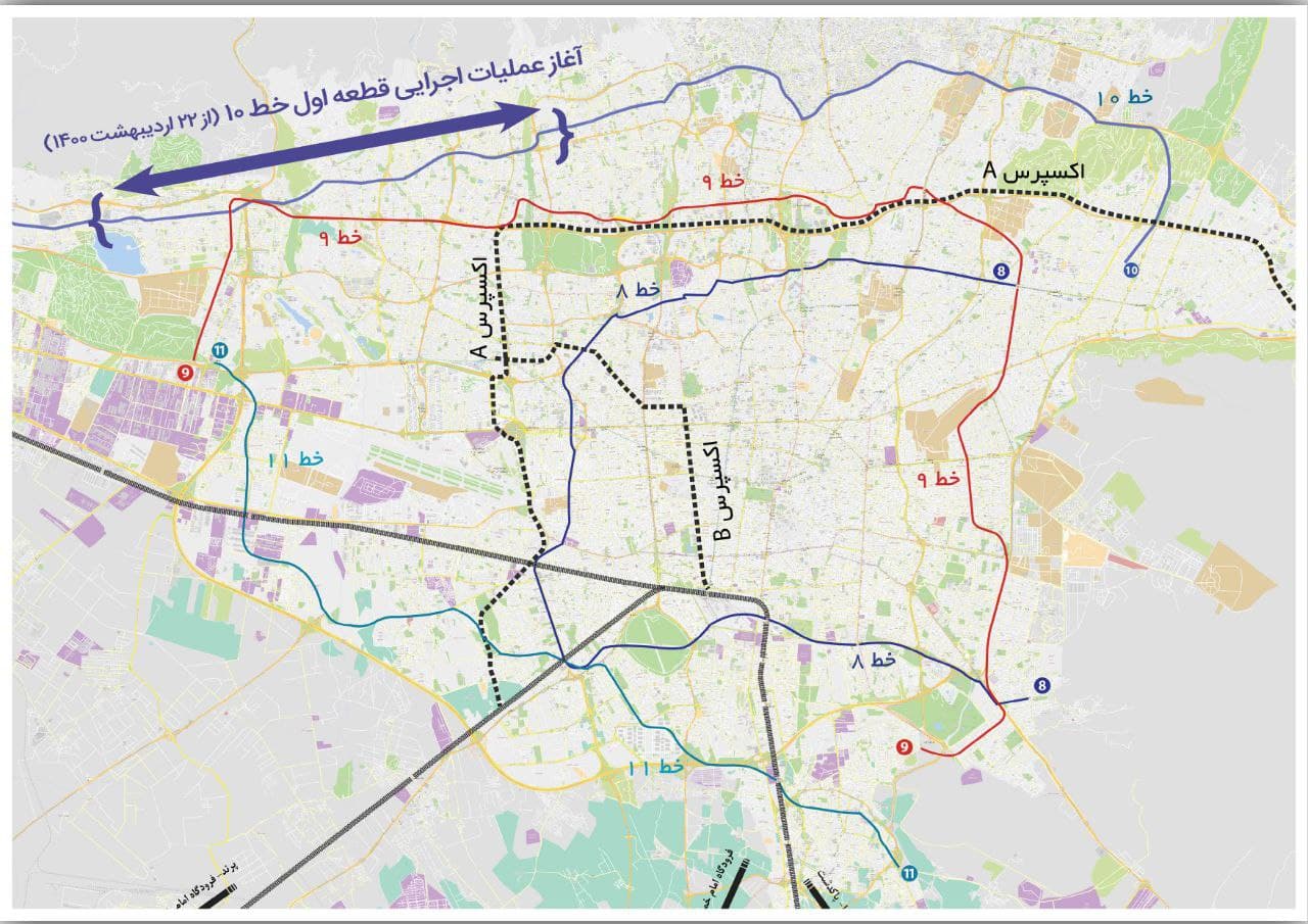 تدوین 3 برنامه 7 ساله برای تکمیل شبکه خطوط مترو پایتخت